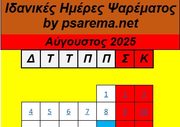 Αύγουστος 2025 – Ο ιδανικότερος μήνας για ψάρεμα!