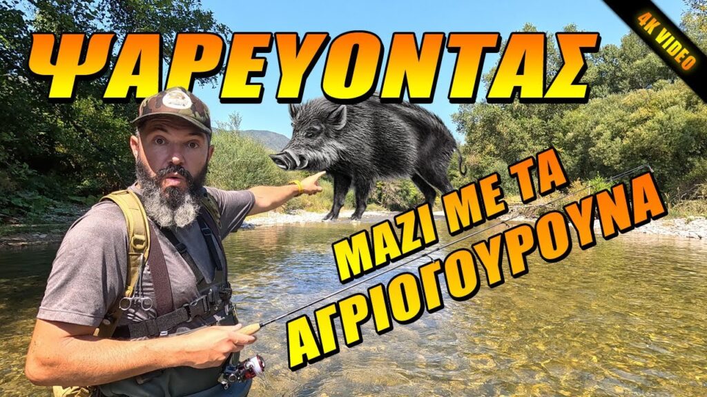 Μια απίθανη συνάντηση: Ψάρεμα πέστροφας με… αγριογούρουνο!